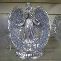 Crystal Diamond Silver Angel Long Wings Ornament