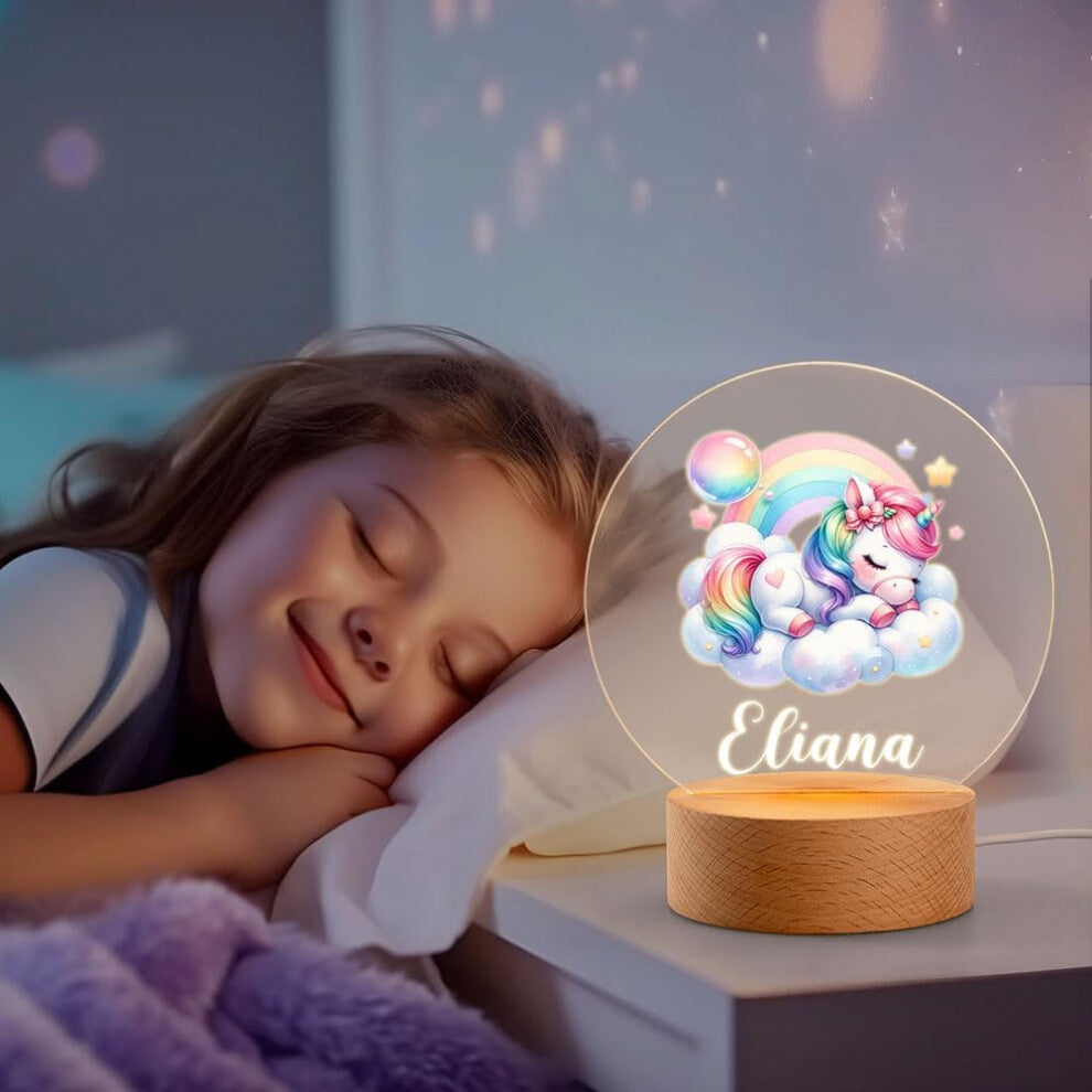 Personalised Rainbow Unicorn Night Light