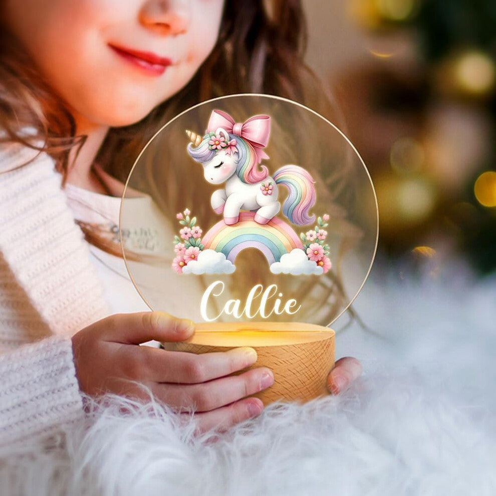 Personalised Rainbow Unicorn Night Light