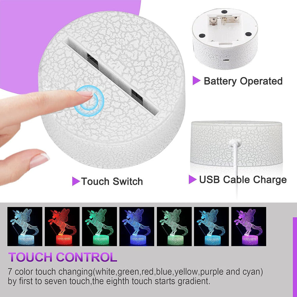 Unicorn 3D LED Night Light