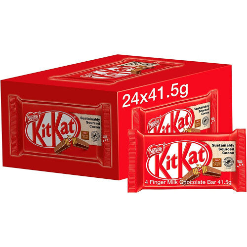 KitKat 4 Finger Milk Chocolate Bars – Box of 24