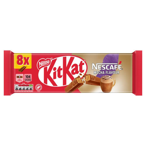 KitKat 2 Finger Nescafé Mocha Chocolate Biscuit Bars – 8 Pack