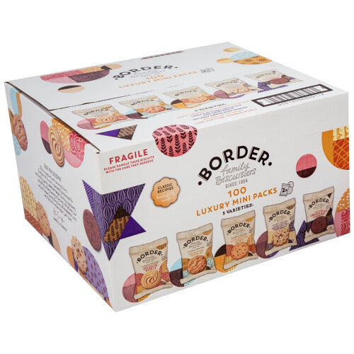 Border Biscuits – 100 Luxury Mini Packs (5 Delicious Varieties)