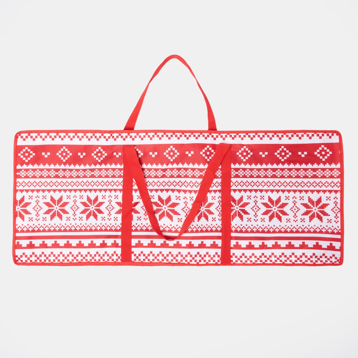Christmas Nordic Print Wrap Storage Bag – Red