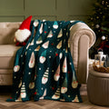 Gonk Print Christmas Throw – Green