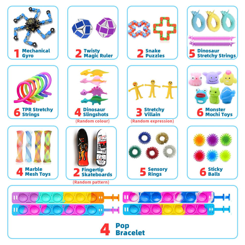 50 Piece Sensory Fidget Toy Pack