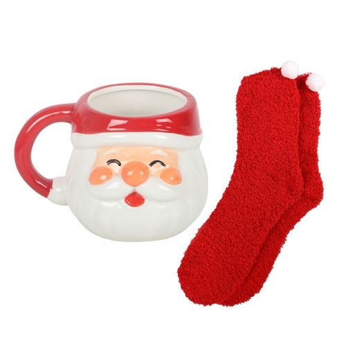 Santa Mug & Cosy Socks Gift Set