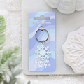 Snow Day Enamel Keyring