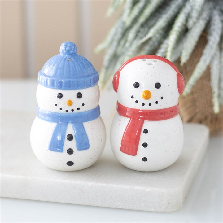 Winter Snowmen Salt & Pepper Shakers