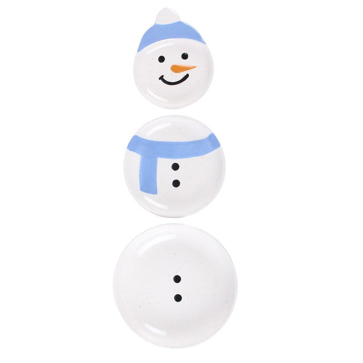 Winter Snowman Stacking Bowls Set
