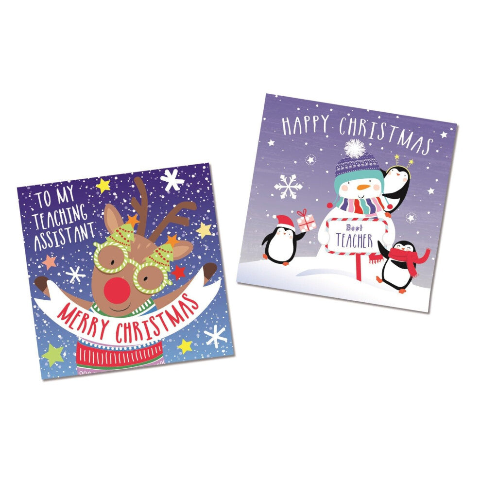 Children's Mini Christmas Cards School Pack of 32