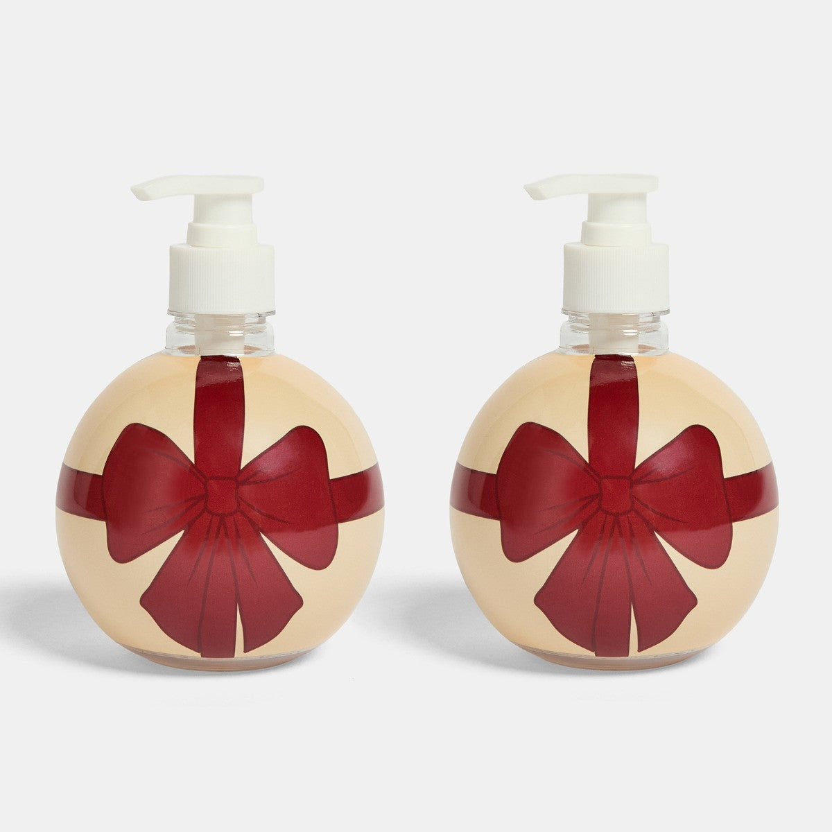 Bow Bauble Soap Dispenser with Red Bow – 2 Pack