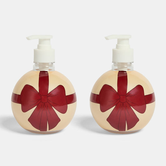 Bow Bauble Soap Dispenser with Red Bow – 2 Pack