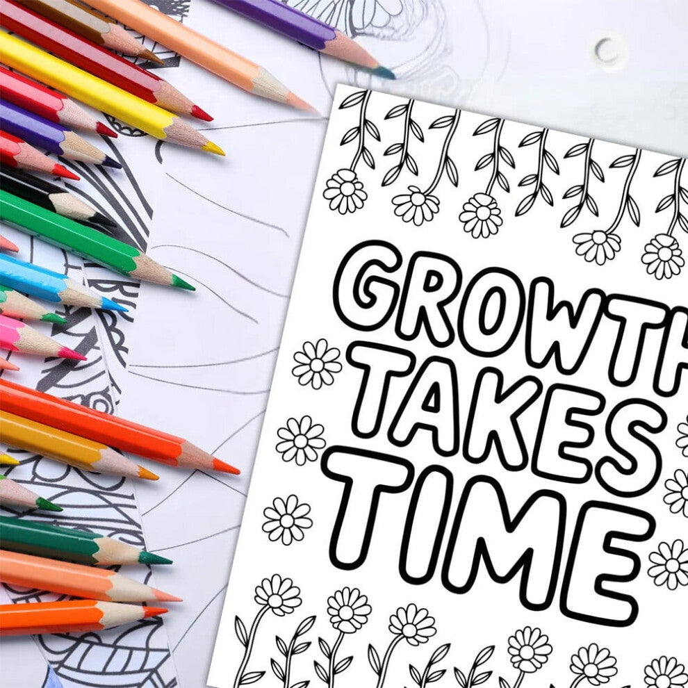 Mental Health Colouring Book with Inspirational Quotes
