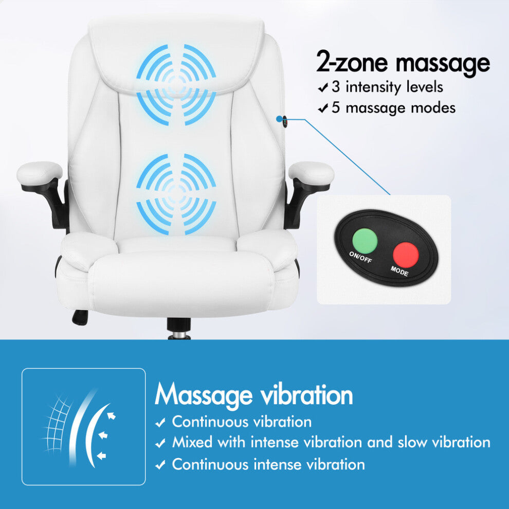 ELFORDSON® Massage Office Chair – White
