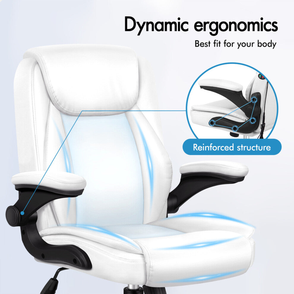 ELFORDSON® Massage Office Chair – White