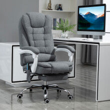 Vinsetto Ergonomic Heated 6-Point Vibration Massage Office Chair – Grey