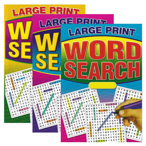 WF Graham Pack of 3 A5 Large Print Word Search Books