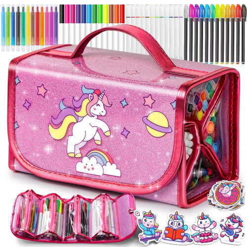 Hot Bee Unicorn Pencil Case Stationery Set
