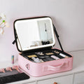 Large Travel Makeup Bag with LED Mirror