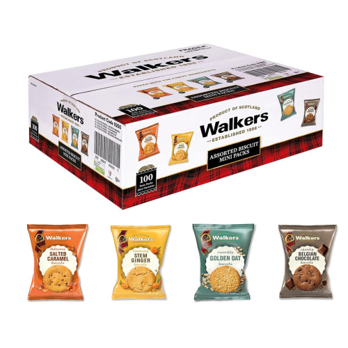 Walkers Assorted Biscuit Mini Packs – 100 x 25g