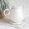 Iridescent Snowflake Mug, Coaster & Fluffy Socks Set