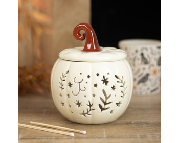 Cream Pumpkin Oil Burner & Wax Warmer