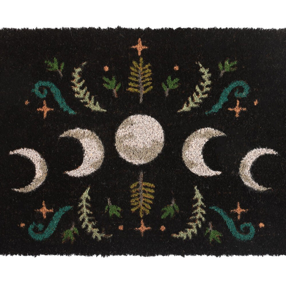 Dark Forest Moon Phases Door Mat