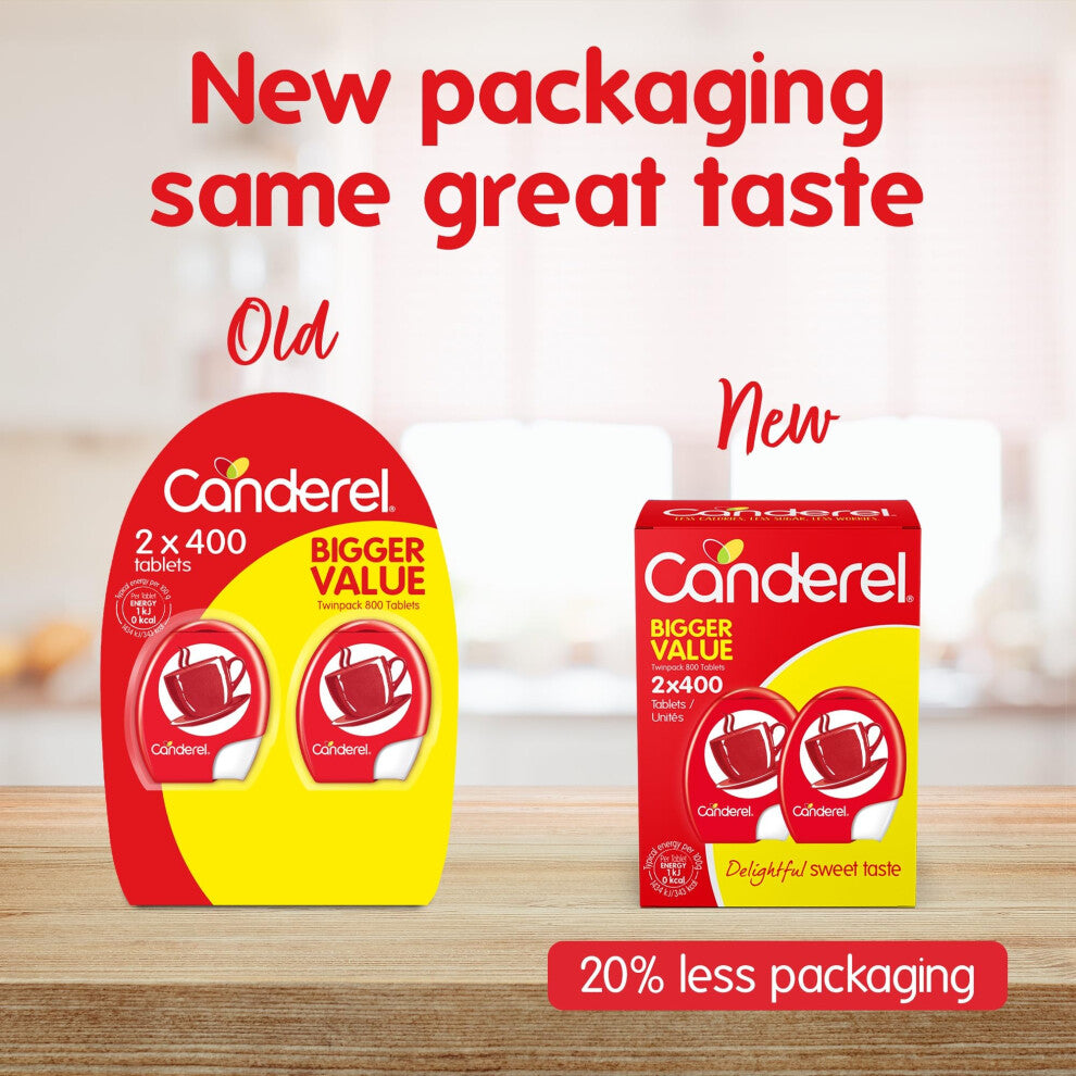 Canderel Low-Calorie Sweetener Tablets – Twin Pack, 800 Tablets