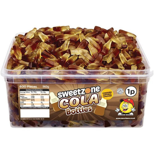 SweetZone Cola Bottles Halal Sweets Tub