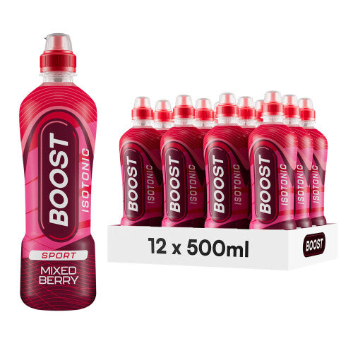 Boost Sport Mixed Berry Isotonic Drink – 12 × 500ml Bottles