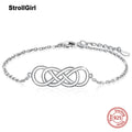 925 Sterling Silver Infinity Celtic Knot Adjustable Bracelet