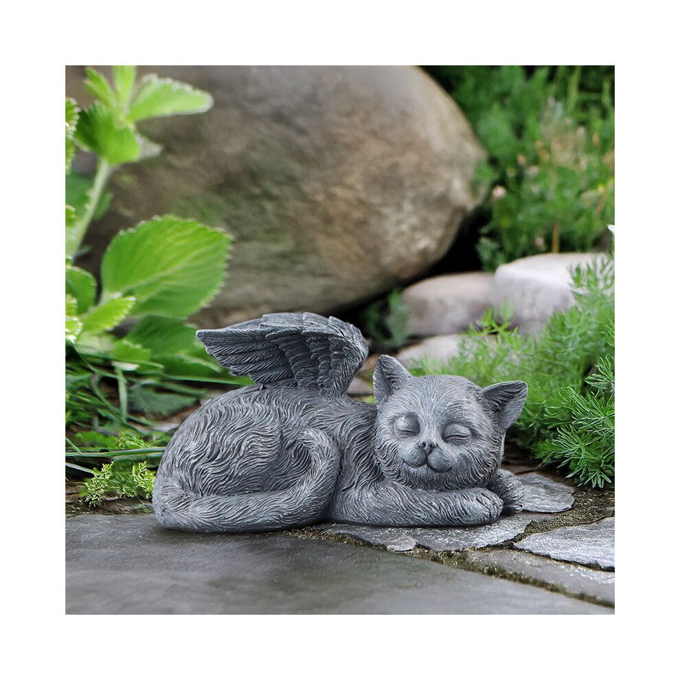 Angel Cat Memorial Statue