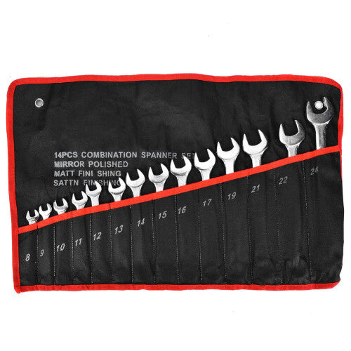 14-Piece Metric Ratchet Spanner Set – 8mm to 24mm