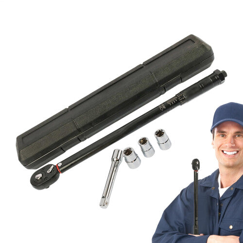 Torque Wrench Set with Sockets & Extension Bar