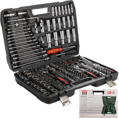 216-Piece Mechanic Tool Set &amp; Auto Repair Kit
