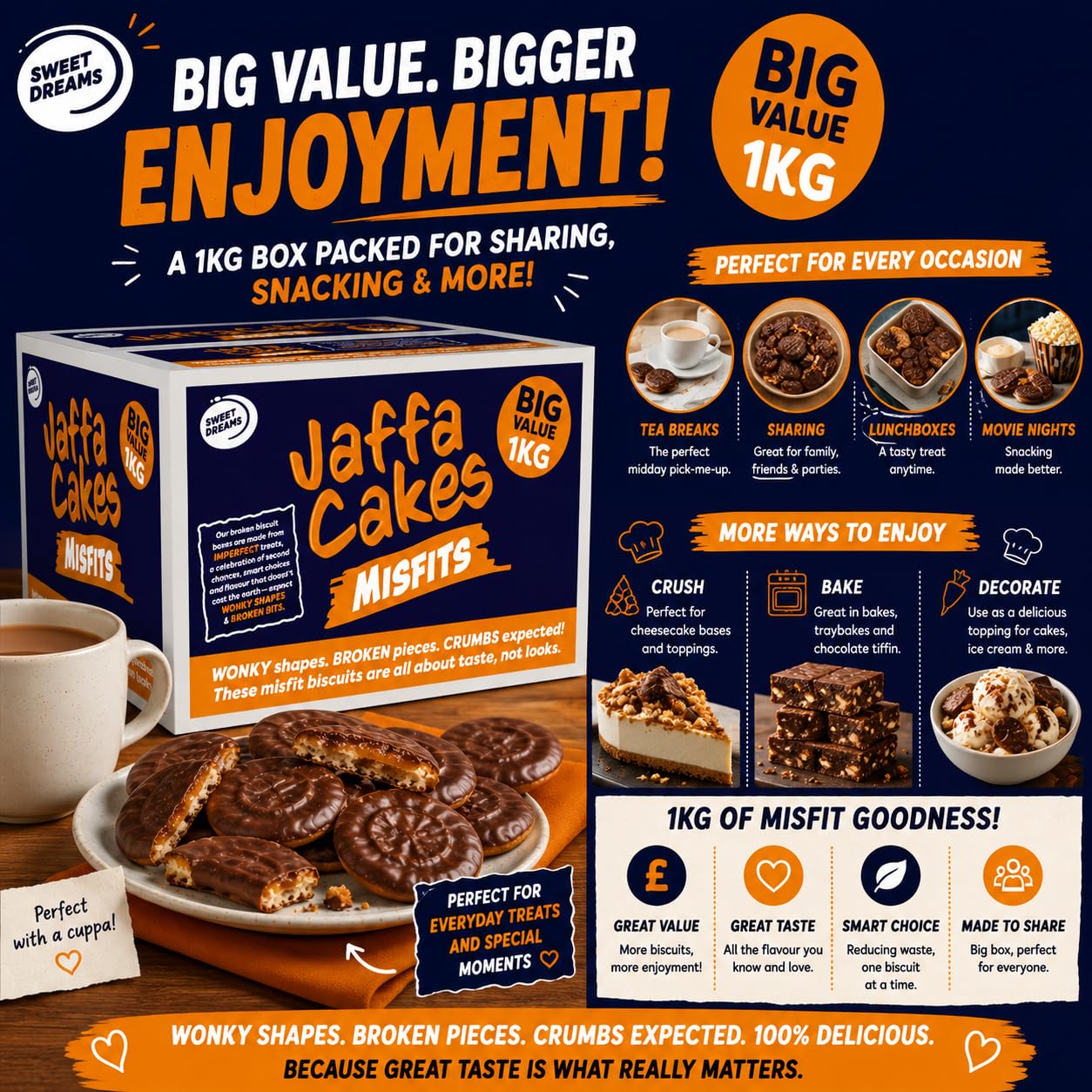 Jaffa Cakes Misfits – Big 1kg Sharing Box