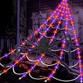 Giant LED Halloween Spider Web Lights – 135 Purple & Orange LED Lights