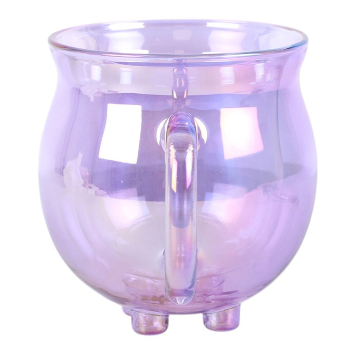 Purple Glass Cauldron Mug & Crystal Spoon – £17.99