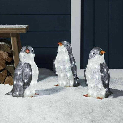 SET OF 3 LED CHRISTMAS PENGUINS