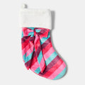 🎄🎀 OHS PLUSH BOW STRIPE CHRISTMAS STOCKING 🎀🎄