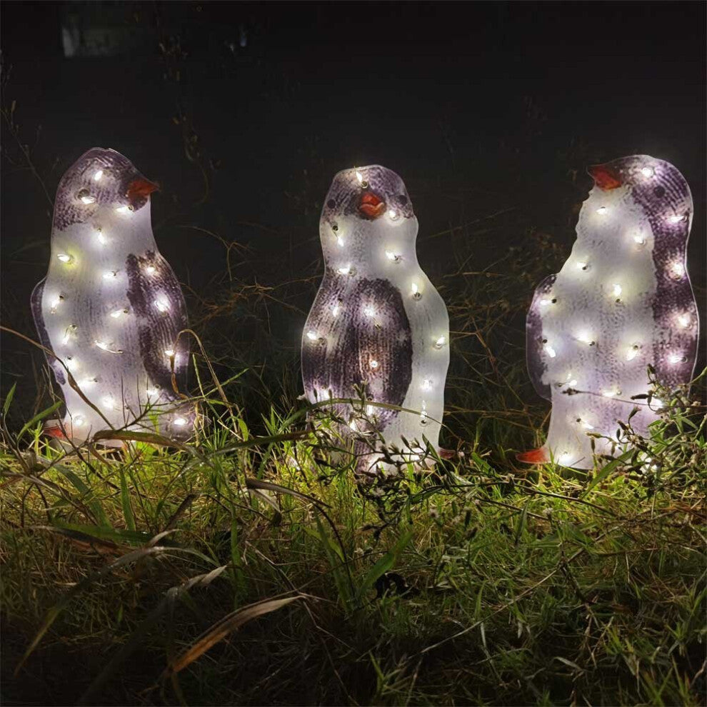SET OF 3 LED CHRISTMAS PENGUINS