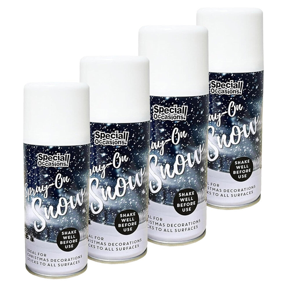 6 x 200ML ARTIFICIAL CHRISTMAS SNOW SPRAY