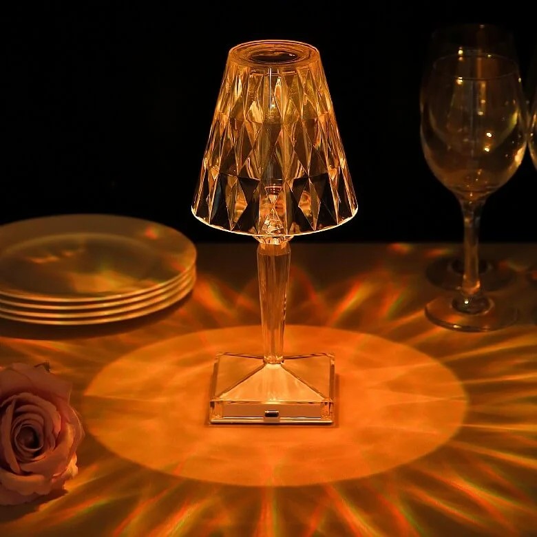 Rechargeable Crystal Touch Lamp With Remote