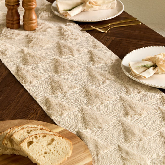 Tufted Christmas Tree Runner