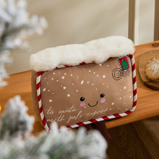 The Postcards to North Pole Shaped Cushion