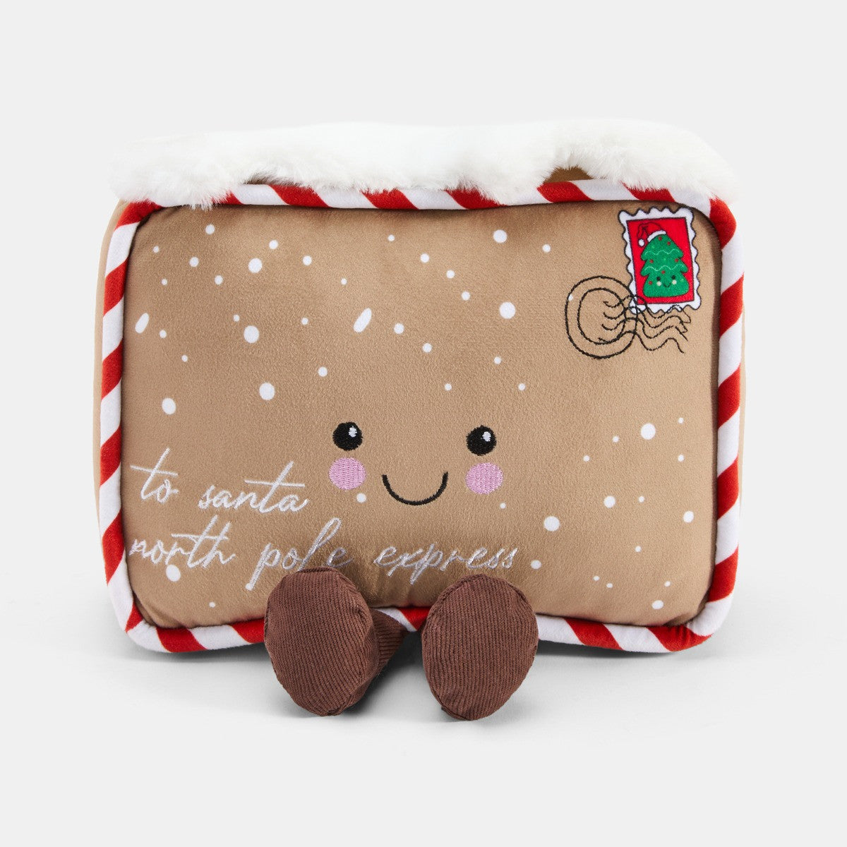 The Postcards to North Pole Shaped Cushion