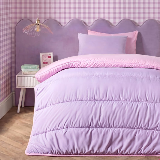 Coverless 10.5 Tog Reversible Duvet & Pillowcase set- Single
