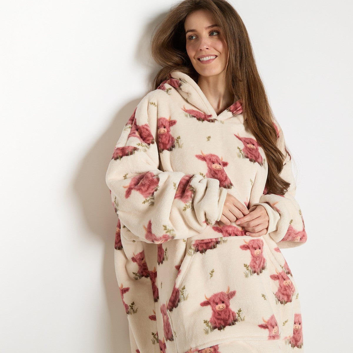 Harry the Highland Cow Hoodie Blanket