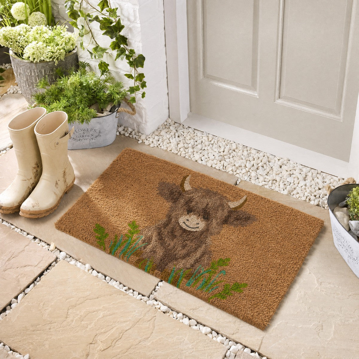 Harry the Highland Cow Coir Doormat